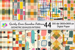 Quirky Lines Seamless Patterns, a Pattern Graphic by Canvas Craft