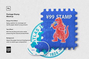 Postage Stamp Photoshop Mockup, a Merchandise Mockup by Creative Veila
