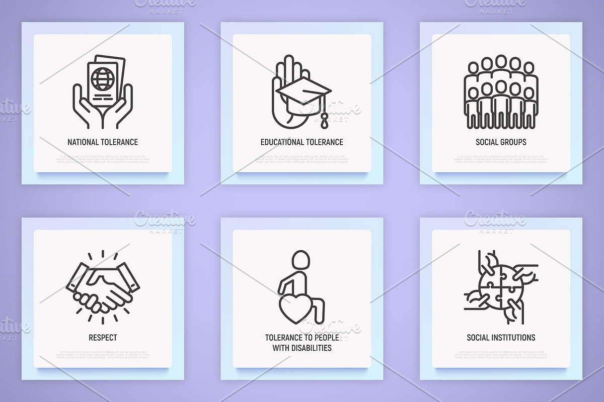 Tolerance | 16 Thin Line Icons Set, a Solid Icon by Alex Blogoodf (Photo 6 of 11)