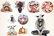 Neutral Cozy Halloween Clipart, an Illustration by Libby Wishes (Thumbnail 7 of 7)