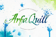 ArfaQuill Calligraphic Script, a Script Font by lissius (Thumbnail 1 of 9)