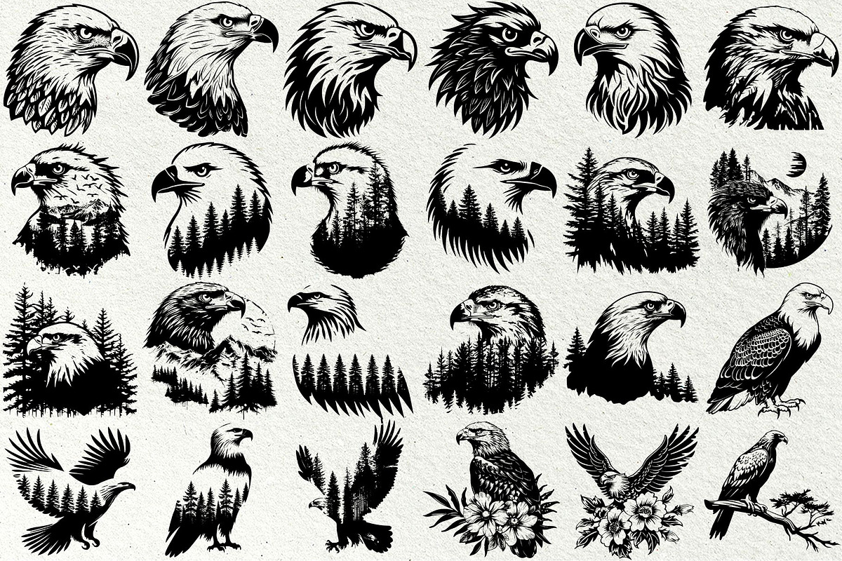 Eagle SVG Bundle, an Animal Illustration by DENIDigitalArtSudio (Photo 2 of 6)