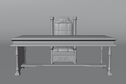 3D Medieval Royal Wooden Table, a Furniture 3D Model by Dudukbersama (Thumbnail 2 of 2)