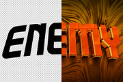 Enemy 3D editable text effect, a Layer Style Add-On by Hello Muh (Thumbnail 2 of 2)