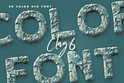 Clay 6 - Color Font, a Font by Deeezy (Thumbnail 1 of 4)
