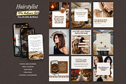 Instagram Bundle Beauty Hairstylists, a Social Media Template by HAYAG Creatives (Thumbnail 2 of 6)