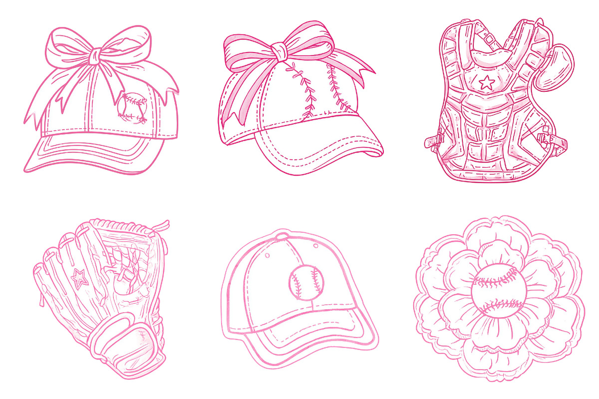 Baseball Hand Drawn Clipart Bundle, a Seasonal Illustration by CitraGraphics (Photo 4 of 6)