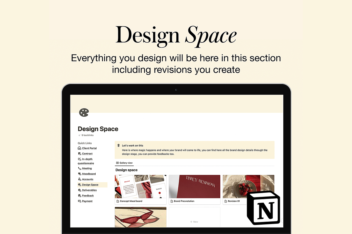 Notion Client Portal Project Tracker, a Branding & Logo Template by Maeven (Photo 3 of 10)