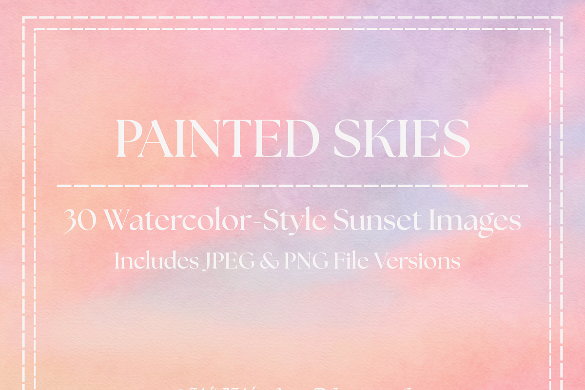 Painted Skies Watercolor Sunsets, a Background Graphic by Wild Wanderer Photography
