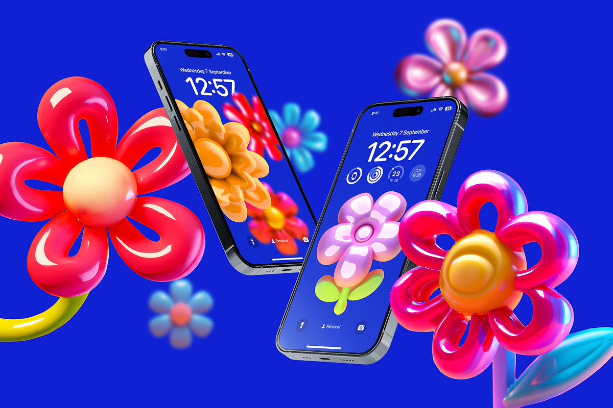Flower Fantasy: 3D Illustrations, an Object Graphic by marmarina (Photo 4 of 7)