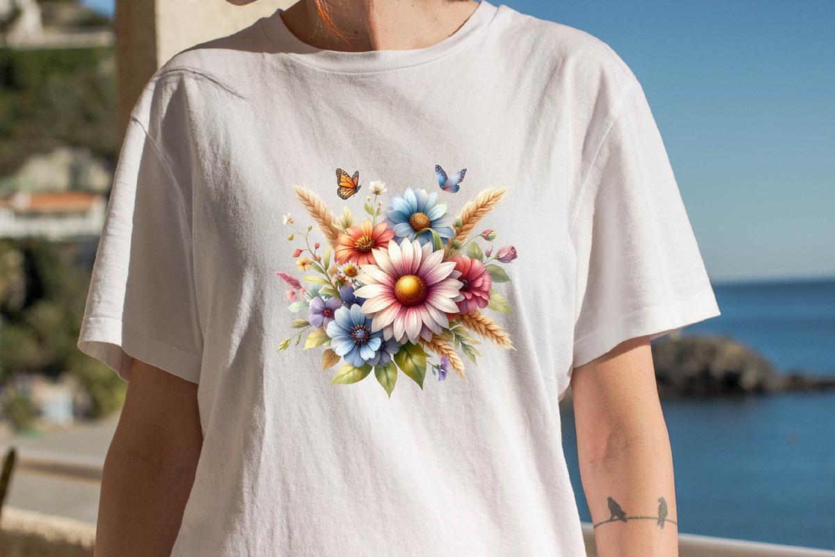 Watercolor Summer Flower Sublimation, an Illustration by SVGArt (Photo 7 of 7)