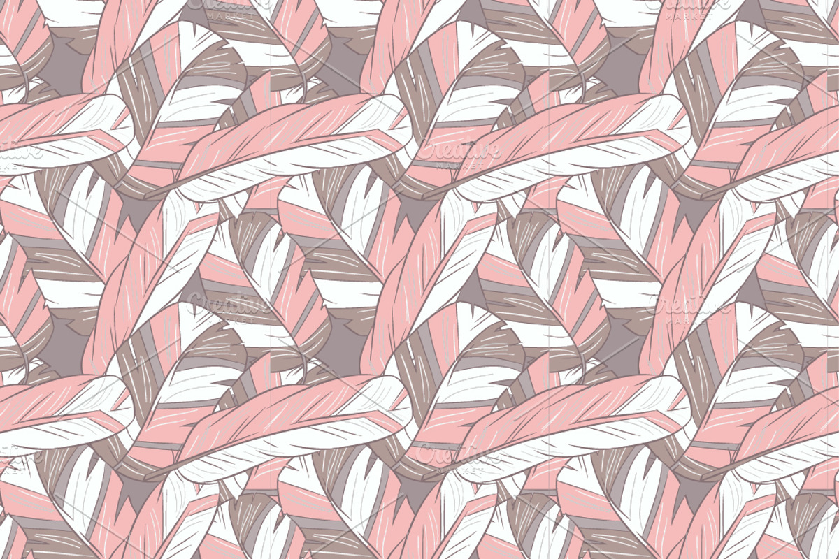 Seamless patterns with feathers preview 2