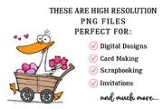 Whimsical Easter Goose Clipart, an Illustration by OK Design (Thumbnail 4 of 6)