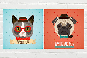 Hipster Animals Big Set