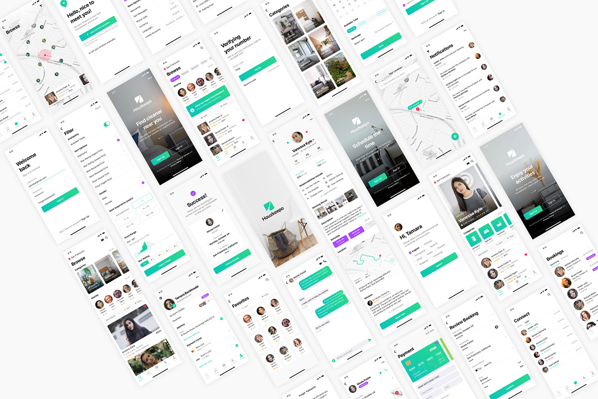 Housekeeper & Maid App, an UI Kit Template by flr.24 (Photo 2 of 2)