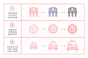 Transport Line Icons