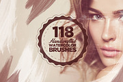 118 Handcrafted Watercolor Brushes, a Brush Add-On by Layerform Design Co. (Thumbnail 1 of 3)