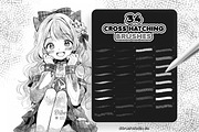 Procreate Manga Cross Hatching, a Brush Add-On by DiBrush Studio (Thumbnail 2 of 5)