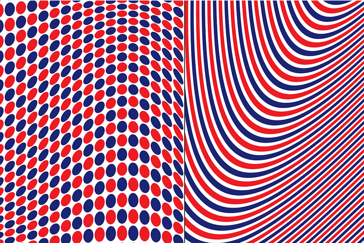 Red, White & Blue Geometric Patterns preview 4