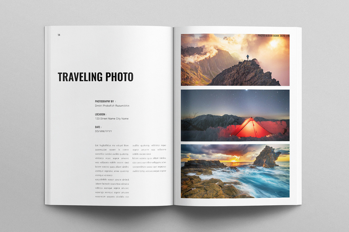 Photo Album Book Template, a Magazine Template by E-Type (Photo 6 of 8)