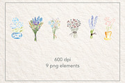 Soft Garden Watercolor Flowers, a Decorative Illustration by Bbooth88 (Thumbnail 8 of 8)