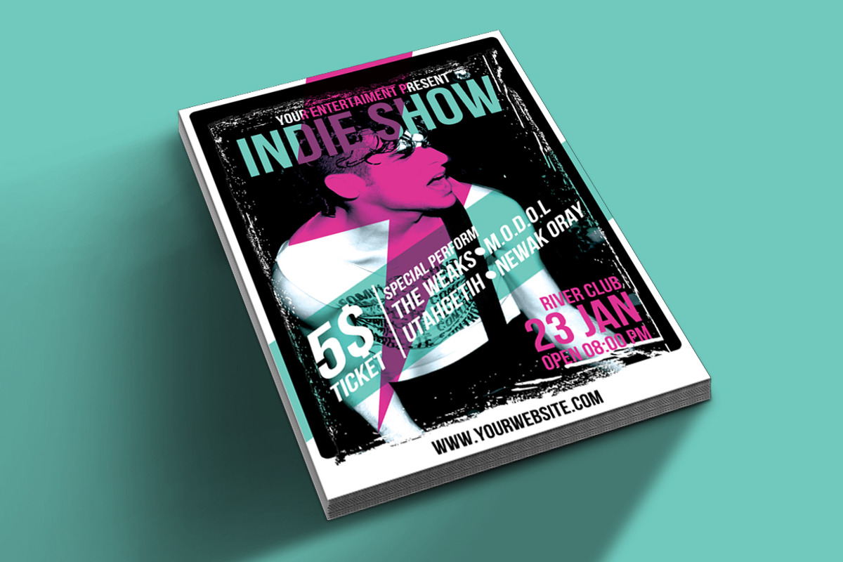 Indie Show Poster/Flyer, a Flyer Template by Muhamad Iqbal hidayat (Photo 2 of 3)