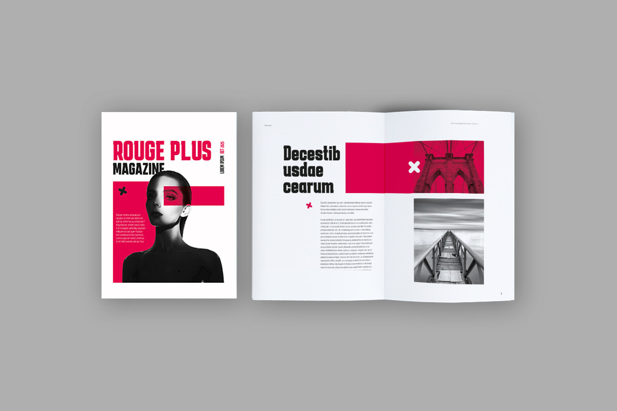 Modern A4 Magazine Template, a Print Template by McLittle Stock (Photo 2 of 5)