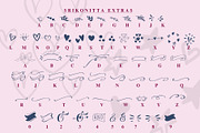Srikonitta Script + Free Vectors, a Script Font by Aldedesign (Thumbnail 7 of 11)