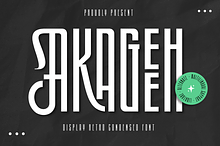AKAGEEH | Retro Condensed Font