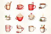 Holiday Cup of Coffee Clipar, an Illustration by CrexoraLab (Thumbnail 2 of 5)