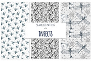 Insects pattern set, a Pattern Graphic by Julia Bilenko (Thumbnail 1 of 4)