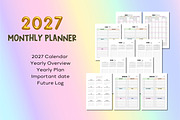 2027 Monthly Planner - Canva, a Templates & Theme by Adalin Shop (Thumbnail 3 of 11)