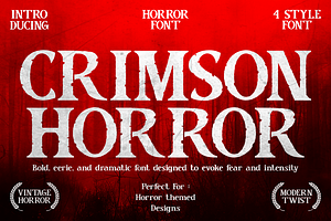 Crimson Horror Horror Font, a Font by PutraCetol Studio