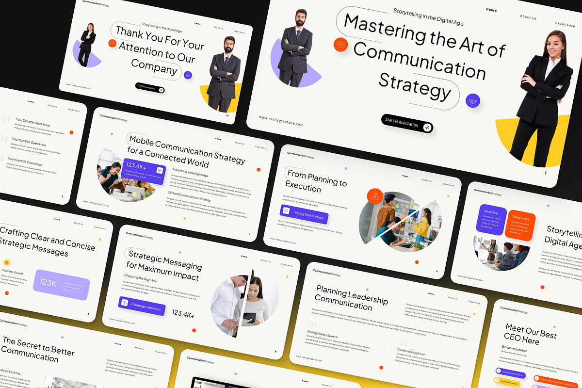 Communication Strategy Presentation, a Presentation Template by Annora Studio (Photo 3 of 7)