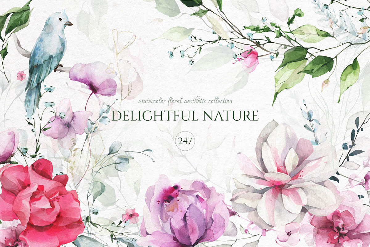Delightful Nature. Floral watercolor, an Object Illustration by Khrys.art (Photo 1 of 18)