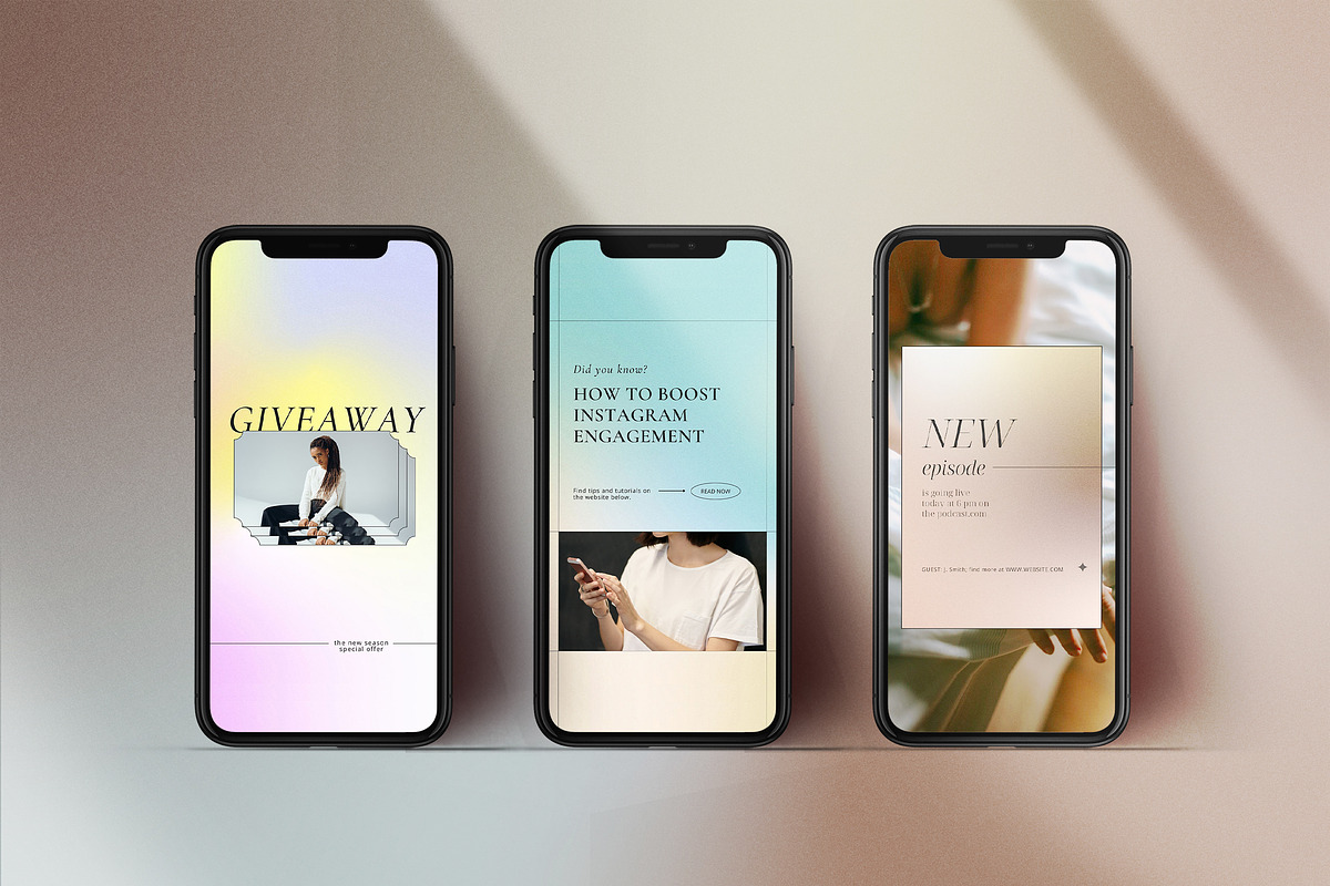 Gradient Instagram Kit CANVA + BONUS, a Social Media Template by Lyrata ...