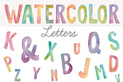 Watercolor Letters- Clip Art, an Illustration by Angie Makes (Thumbnail 1 of 3)