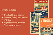 Italian Cities Travel Poster Bundle, an Illustration by rarrarorro (Thumbnail 2 of 5)