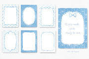 Baby Blue Watercolor Frames Set, an Object Graphic by Solo Art Original (Thumbnail 8 of 14)