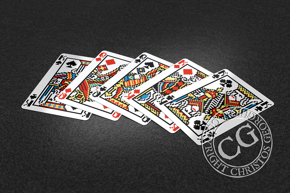 Pixel Art Novelty Playing Card Deck, an Object Graphic by Christos Georghiou (Photo 3 of 10)