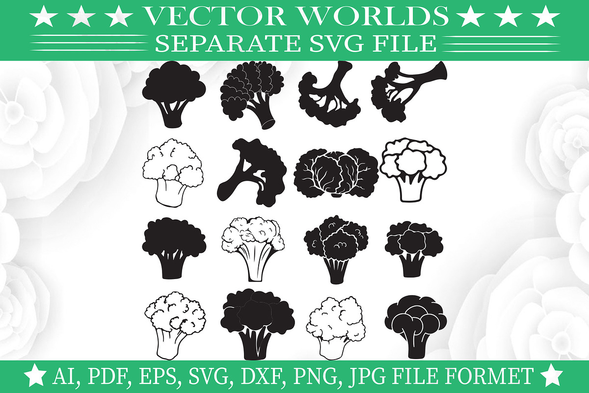 Broccoli Svg, Food, Farm Svg, an Object Graphic by VectorWorlds (Photo 1 of 3)