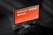 5 Mockups Desktop Display Black Rock, a Mac Mockup by smishura (Thumbnail 8 of 9)