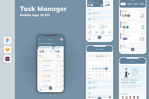 Task Manager Mobile App UI Kit