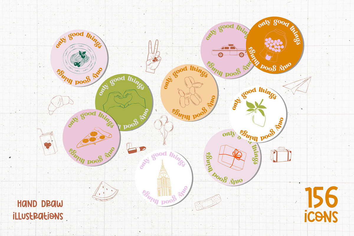 990+ The Great Things: Icons Bundle, an Object Graphic by Mio Buono (Photo 8 of 35)