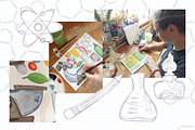 Science for kids watercolor clip art, an Object Illustration by DemiLena (Thumbnail 2 of 18)