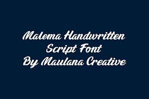 Malema Handwritten Script Font