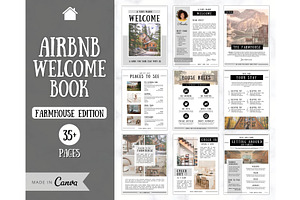 Airbnb Welcome Book Template 35pgs