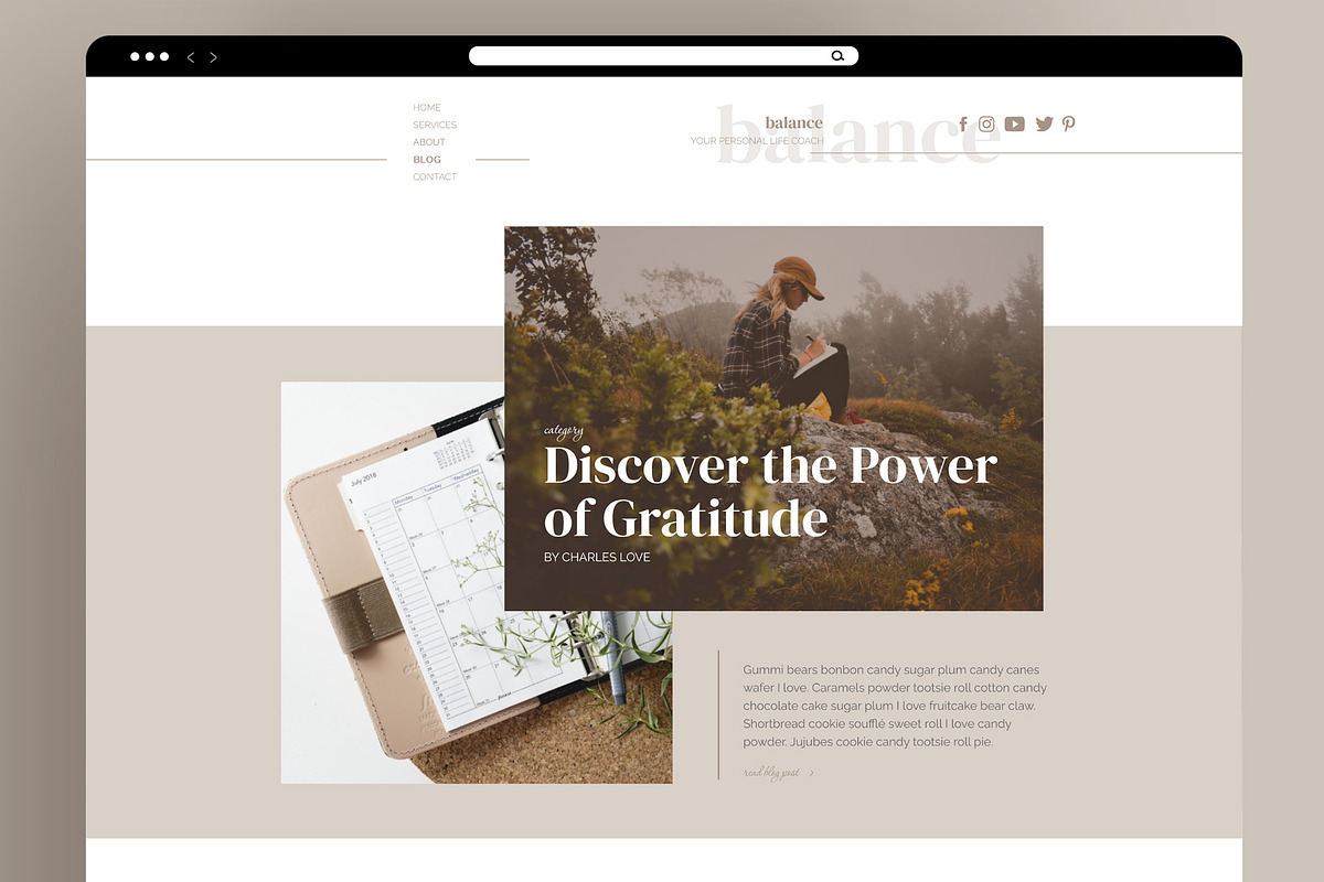 Life Coach Showit Website Template, a Websites & App Template by Blush Cactus (Photo 7 of 7)