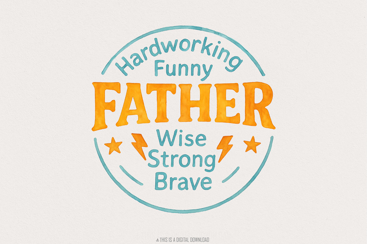 Fathers Day PNG, Best Dad Ever, an Illustration by SharpMarketplace (Photo 1 of 9)