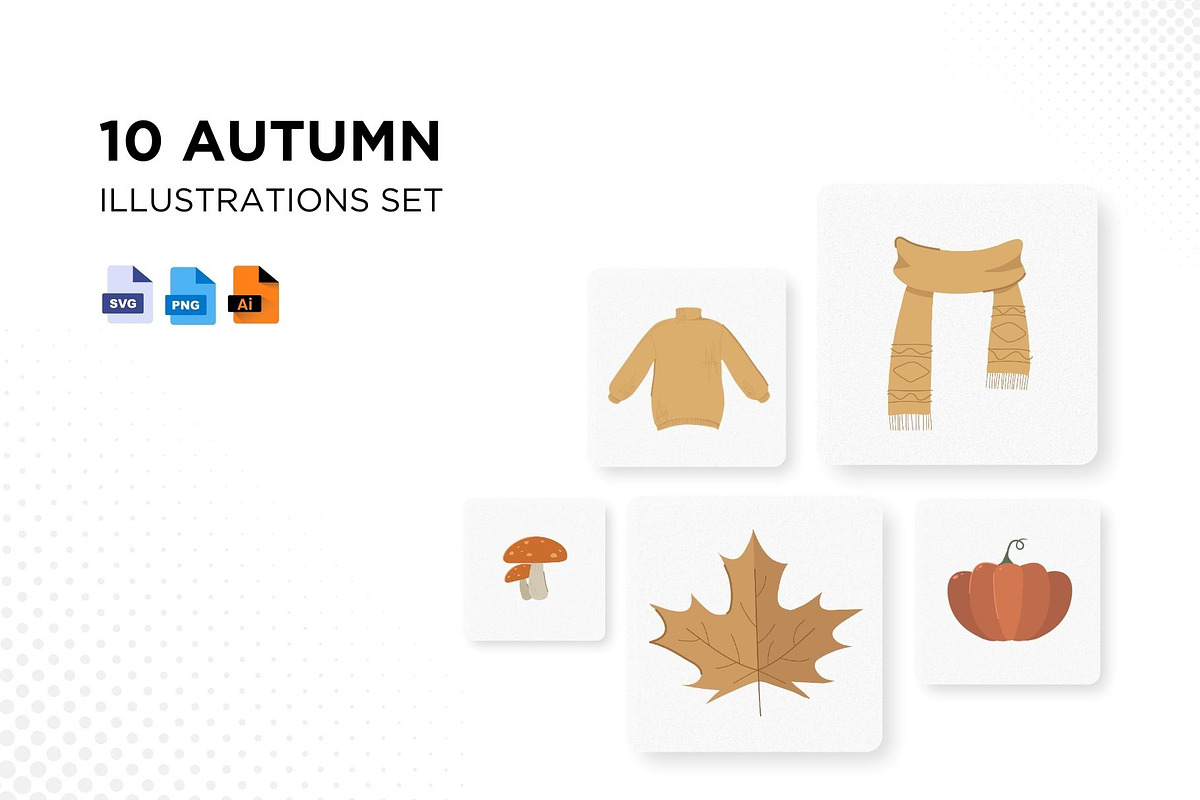 Autumn Element Set, a Seasonal Illustration by Epitomi_Studio (Photo 1 of 2)